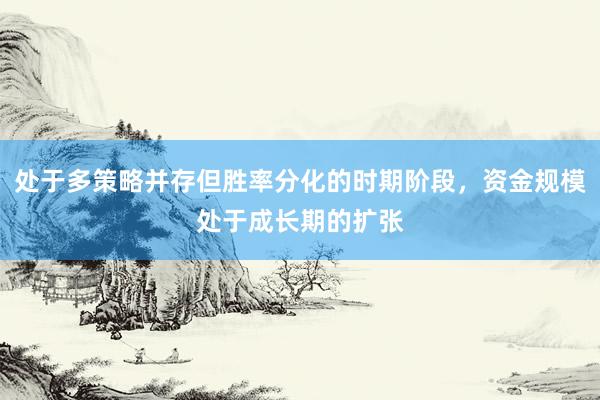 处于多策略并存但胜率分化的时期阶段，资金规模处于成长期的扩张