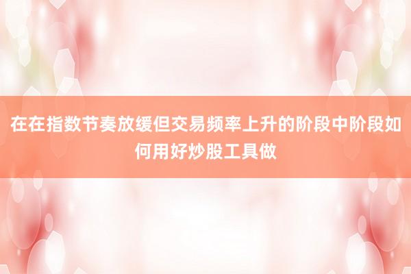 在在指数节奏放缓但交易频率上升的阶段中阶段如何用好炒股工具做